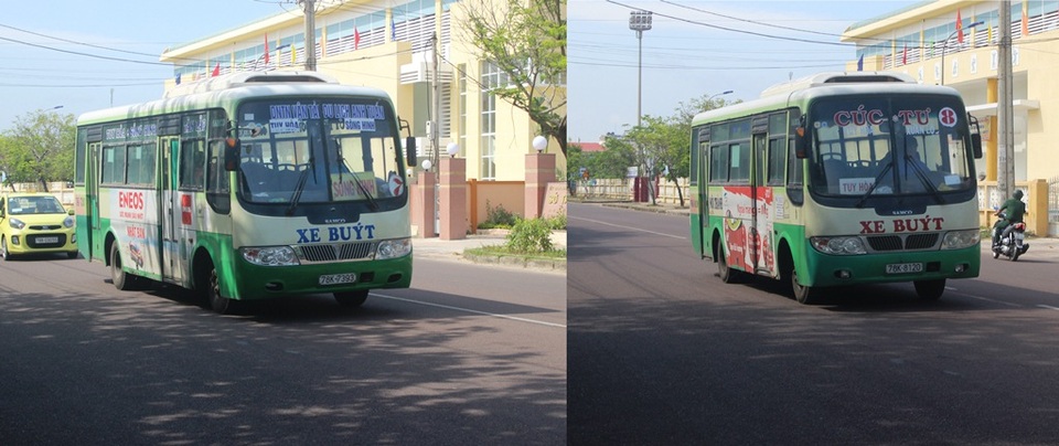 Phú Yên: Xe buýt đua tốc độ tranh giành khách - 1 Xe của DNTN Lý Anh Tuấn và DNTN Vận tải - Du lịch Cúc Tư
