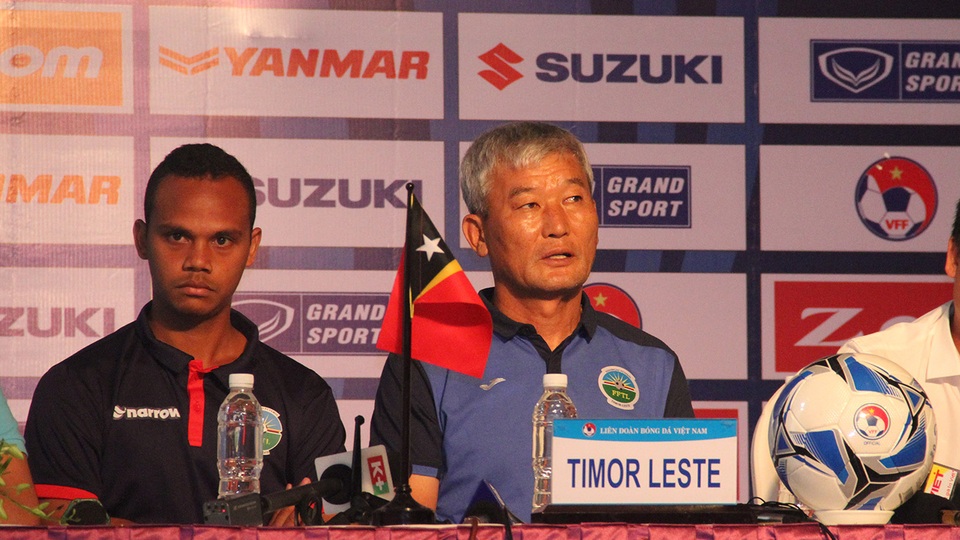 U22 Hàn Quốc và các đối thủ e ngại thầy trò HLV Hữu Thắng - 2 HLV Kim Shing Wang (Đông Timor), ảnh: Trọng Vũ