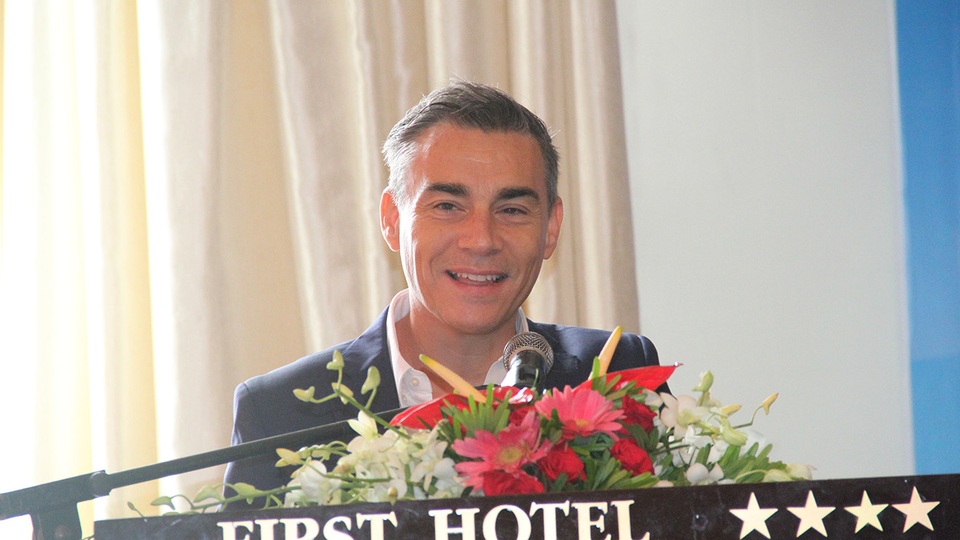 HLV Miguel Jose Rodrigo tự tin tuyên bố, sẽ tái lập thành tích của người tiền nhiệm Bruno Garcia cùng futsal Việt Nam (ảnh: Trọng Vũ)