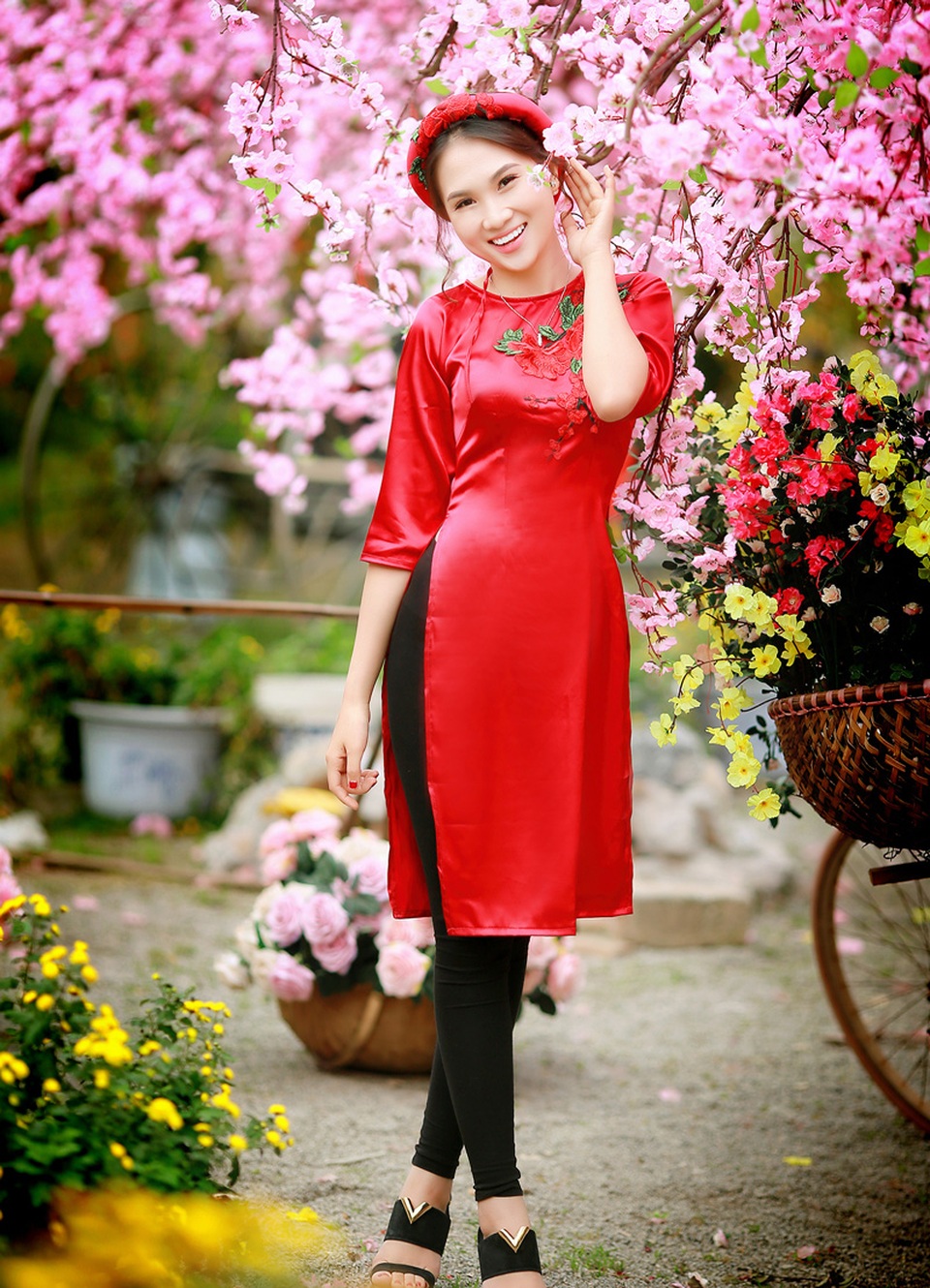 Dàn hoa khôi lộng lẫy trong trang phục áo dài đón Xuân - 5
Hoa khôi Học viện Báo chí và Tuyên truyền (Miss Press beauty 2016) - Vũ Phương Anh