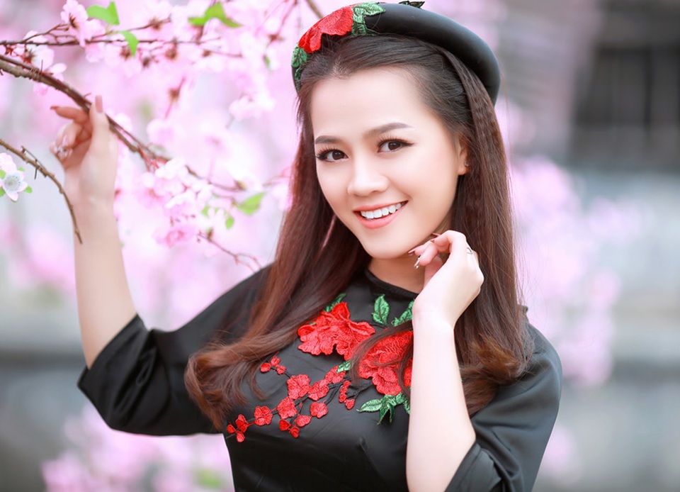 Dàn hoa khôi lộng lẫy trong trang phục áo dài đón Xuân - 7
Nguyễn Thu Thảo - Hoa khôi ĐH Nội vụ (Miss HUHA 2016)