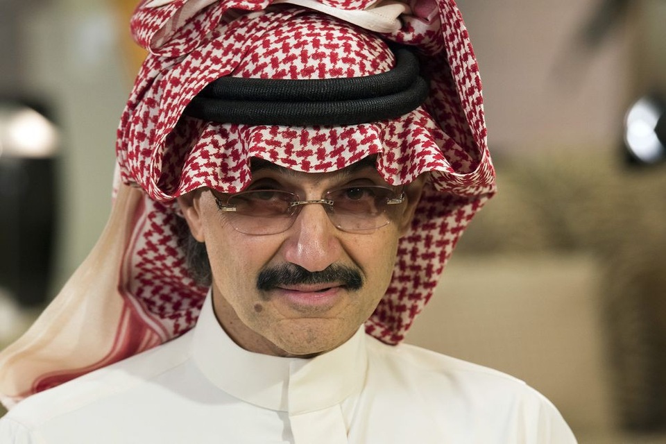 Hoàng tử tỷ phú Ả Rập Xê Út bị bắt vì tham nhũng - 1 Hoàng tử Alwaleed Bin Talal. (Nguồn: Mohammad Obaidi / Bloomberg)