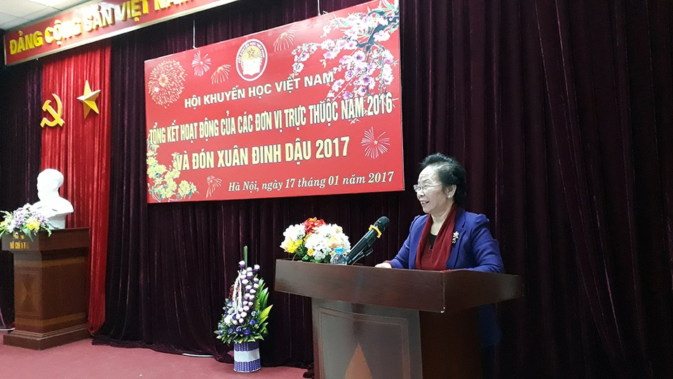 Hội Khuyến học VN lấy mục tiêu vì một xã hội học tập, học tập suốt đời - 1
Chủ tịch Hội Khuyến học Việt Nam Nguyễn Thị Doan phát biểu tại hội nghị
