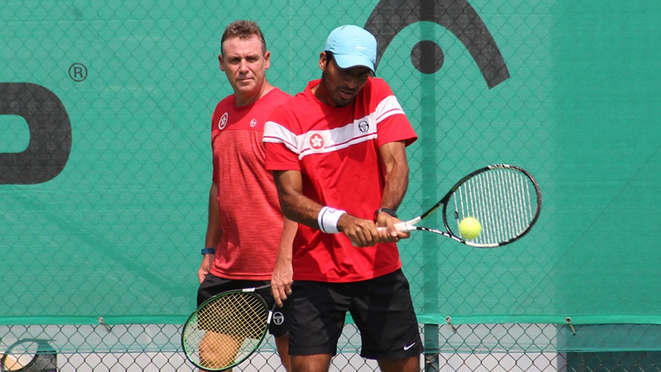 Chuẩn bị cho Davis Cup, đội tuyển quần vợt Việt Nam tập mùng 3 Tết - 7 Các tay vợt Hong Kong cũng đã đến TPHCM và bắt tay ngay vào việc tập luyện