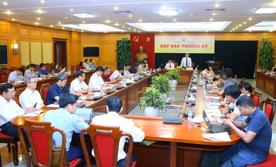 Chỉ số GII 2017 của Việt Nam tăng: Khoa học công nghệ đã đóng vai trò gì? - 1
Quang cảnh buổi họp báo sáng 7/7.