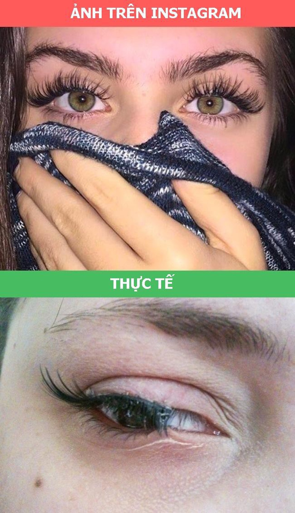 Bộ ảnh bóc mẽ những trào lưu đang “hot rần rần” trên Instagram - 5 Để có được một bức ảnh khoe hàng mi cong vút đốn tim cộng đồng mạng là những lần khốn đốn với bộ lông mi giả.