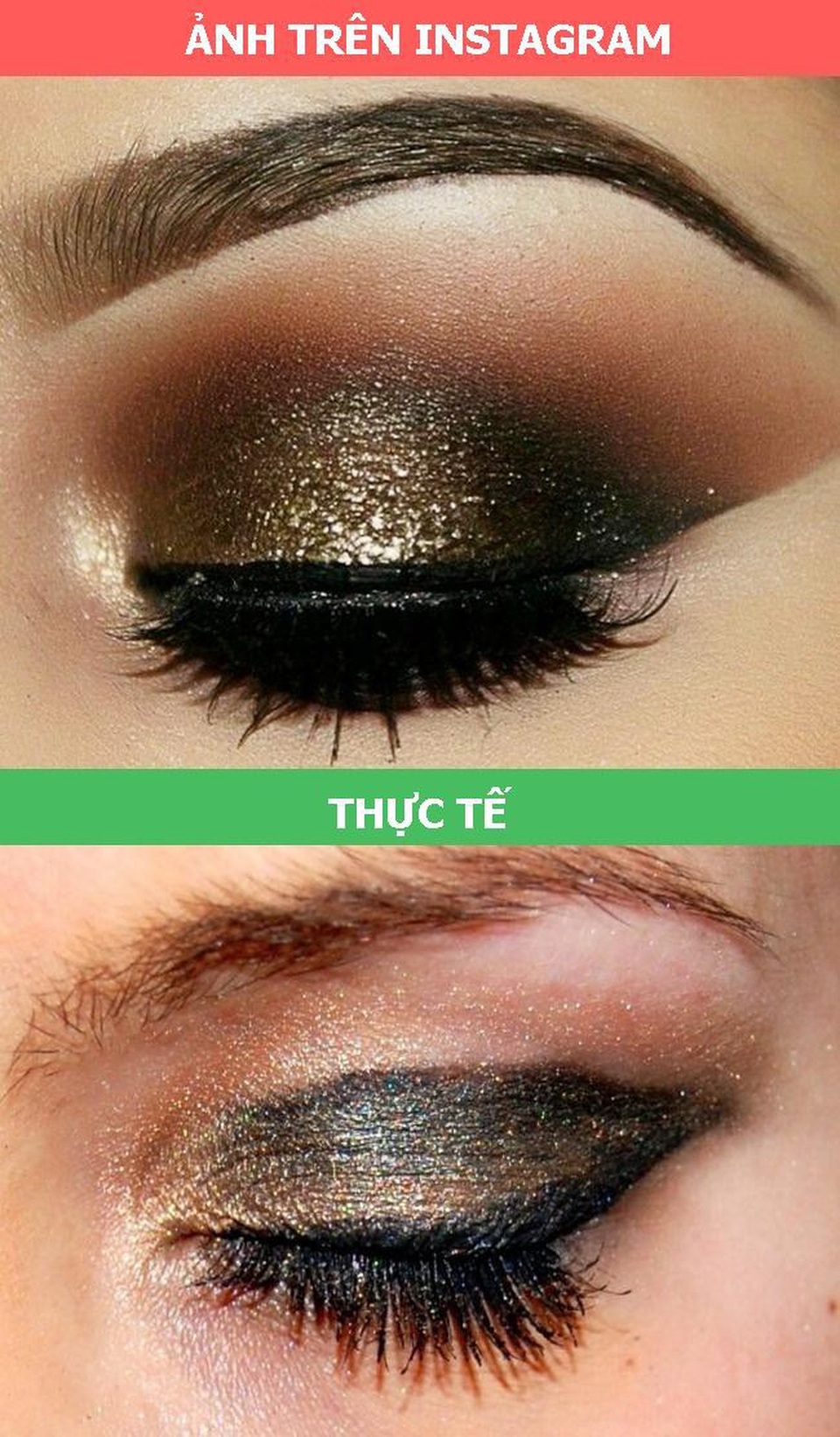 Bộ ảnh bóc mẽ những trào lưu đang “hot rần rần” trên Instagram - 6 “Khi tôi đánh mắt màu khói theo hướng dẫn của các blogger dạy làm đẹp.”