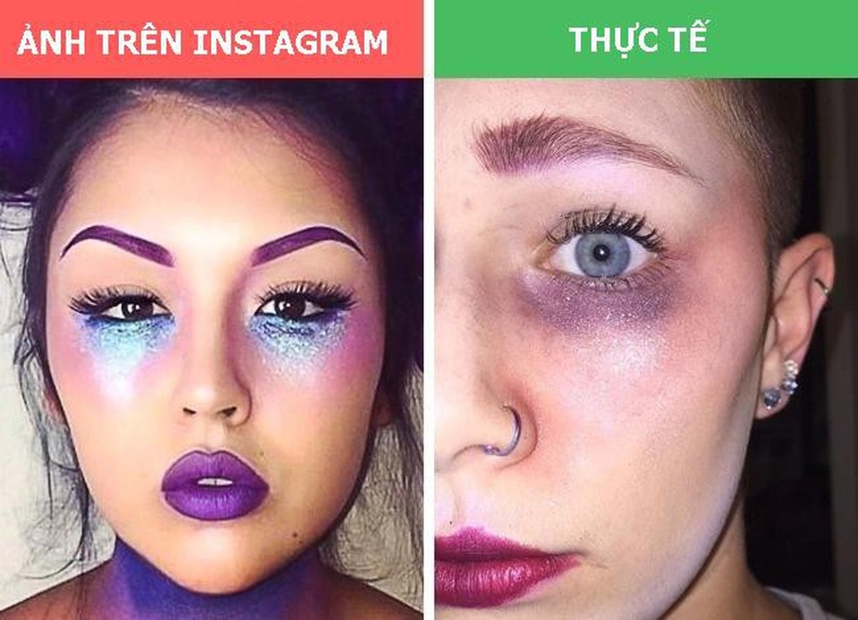 Bộ ảnh bóc mẽ những trào lưu đang “hot rần rần” trên Instagram - 7 Lại một thảm họa khác do tin và các ý tưởng trang điểm đang hot trên Instagram.
