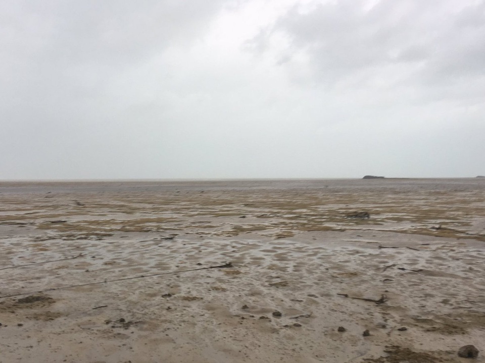 Hy hữu siêu bão Irma "hút cạn" nước biển ở Bahamas - 1
Bãi biển ở Bahamas bị hút cạn nước cuối tuần qua. (Ảnh: Twitter)