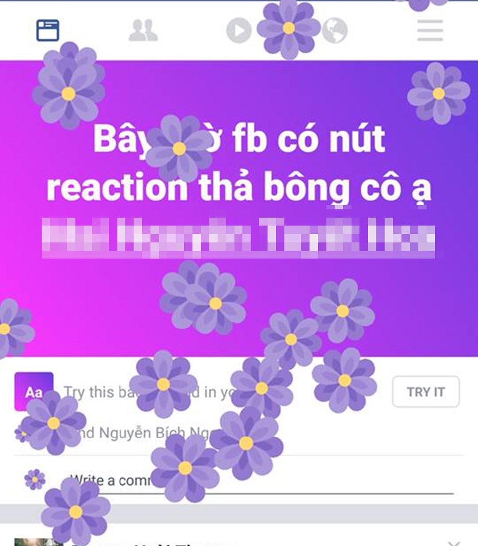 Dân mạng đua nhau thử biểu tượng cảm xúc bông hoa "Biết ơn" trong facebook - 1 Biểu tượng cảm xúc mới đang khiến Facebooker xôn xao