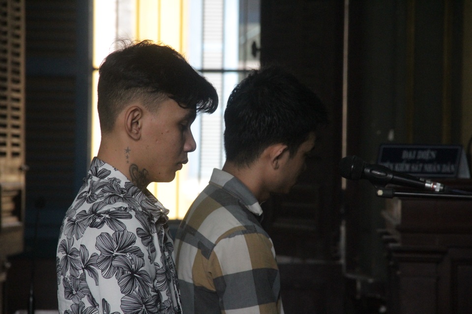 Các bị cáo tại phiên tòa.