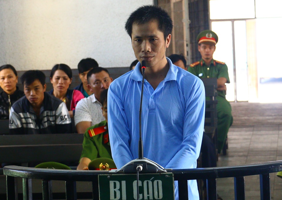 
Bị cáo Thuận tại phiên tòa
