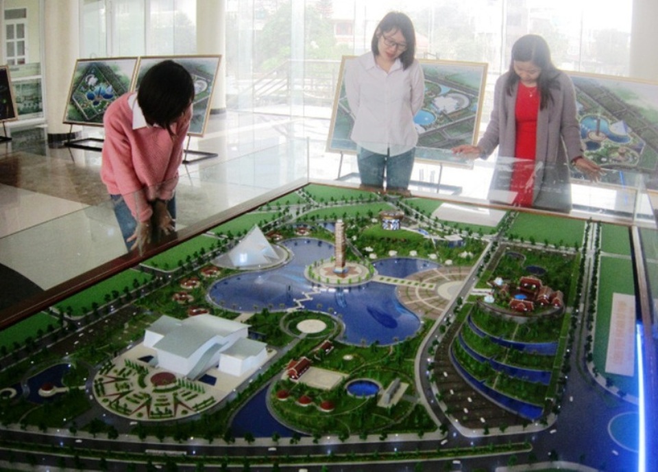 Lưu giữ mô hình quy hoạch công viên văn hóa gần 2.400 tỷ đồng - 1 Mô hình phối cảnh Công viên Văn hóa xứ Thanh