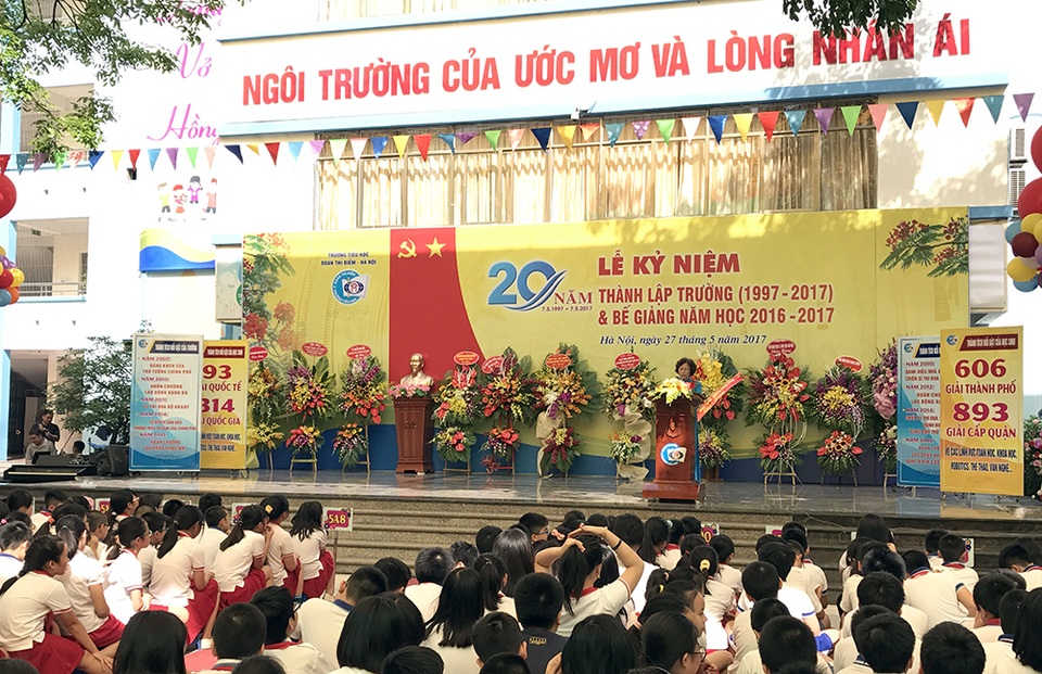 Trường Đoàn Thị Điểm - một trong những trường tiểu học hàng đầu Thủ đô - 3 Nhà giáo Ư tú Nguyễn Thị Hiền cho biết, trường Đoàn Thị Điểm đã trở thành một thương hiệu có uy tín hàng đầu về giáo dục tại Việt Nam