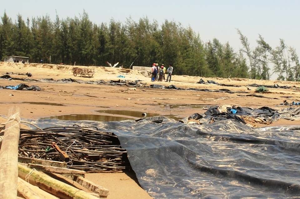 Những cánh đồng tôm tan hoang sau bão số 10 - 2 Những cánh đồng tôm tan hoang sau bão số 10 - 2