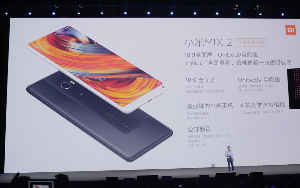 Xiaomi chính thức trình làng smartphone "không viền" Mi Mix 2 - 5 Xiaomi chính thức trình làng smartphone "không viền" Mi Mix 2 - 5