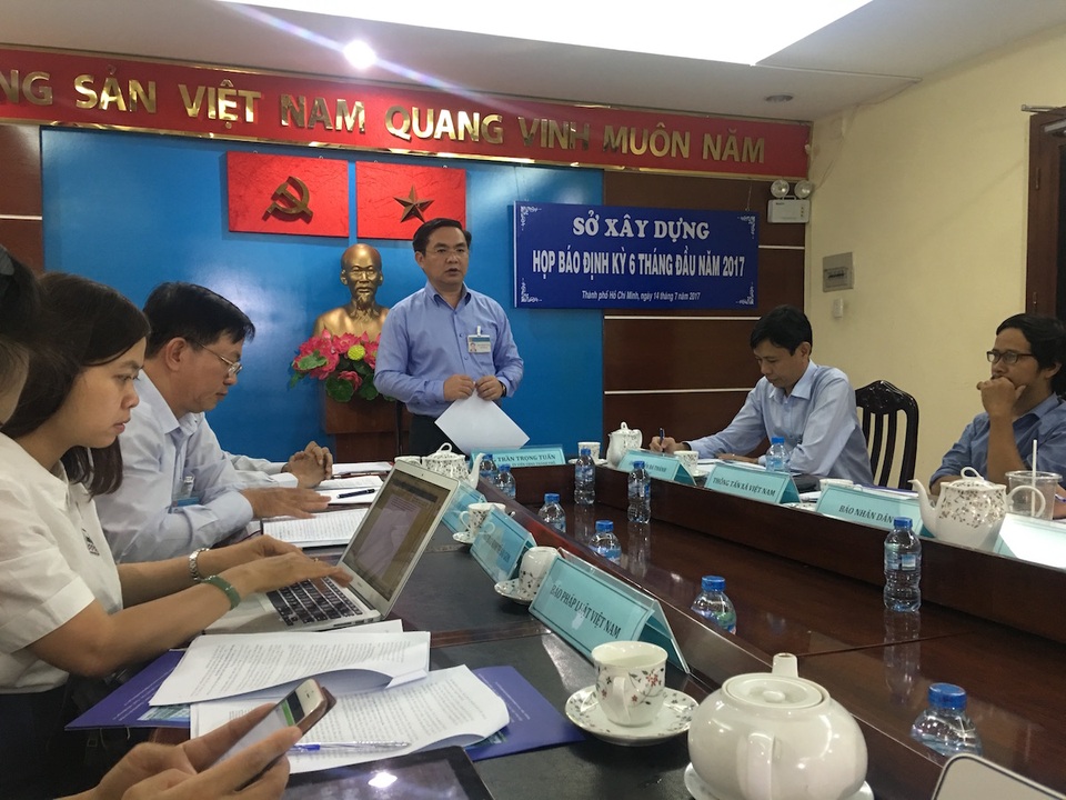 Cấp phép dự án: Doanh nghiệp địa ốc "than" 9 năm chưa xong thủ tục - 1 Ông Trần Trọng Tuấn, Giám đốc Sở Xây dựng TPHCM cho biết sẽ nghiên cứu, xin ý kiến của Bộ Xây dựng về việc cấp phép xây dựng phần móng trước
