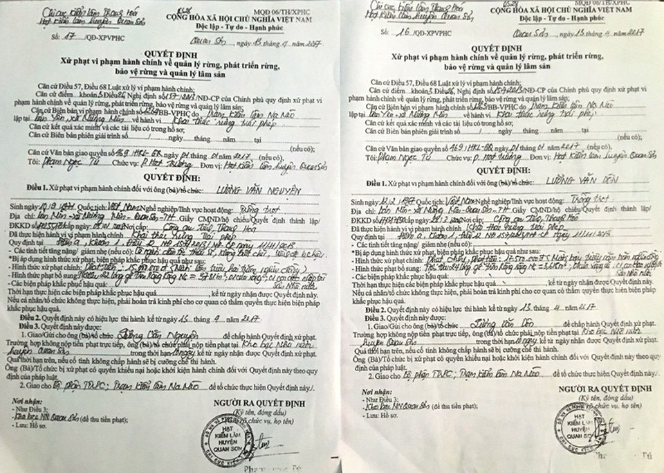 Yêu cầu kiểm điểm tập thể, cá nhân để xảy ra phá rừng trái phép - 3 Xử phạt hơn 32 triệu đồng đối với các đối tượng khai thác gỗ trái phép