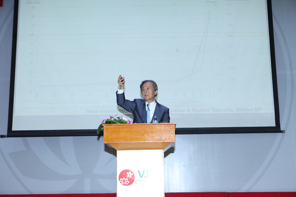 Muốn vươn tới đỉnh cao đại học phải thực hiện triết lý "phát triển bền vững" - 3
GS. Hiroshi Komiyama, nguyên Giám đốc Đại học Tokyo, Chủ tịch Viện nghiên cứu Mitsubishi.