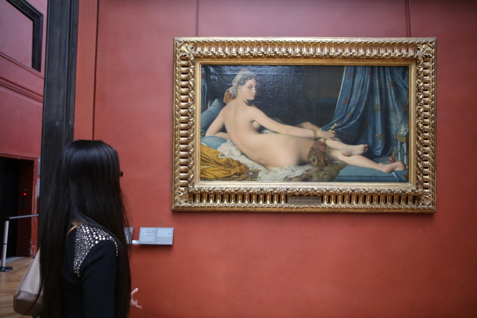 
La Grande Odalisque, bức tranh sơn dầu năm 1814 của Jean Auguste Dominique Ingres vẽ một vị cung phi
