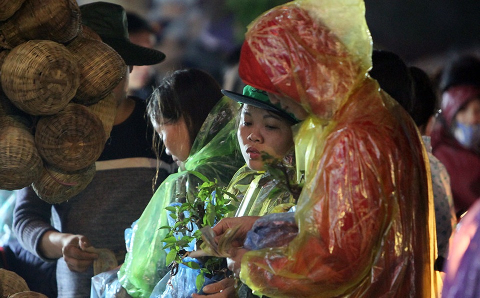 Thu hút được khách nhất vẫn phải kể đến những gian hàng như: cây cảnh, thịt bê, đồ lưu niệm nhỏ, nia thúng…