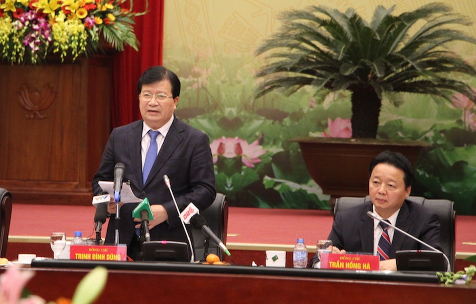 Phó Thủ tướng: “Sự cố môi trường biển miền Trung là bài học cảnh tỉnh” - 1
Phó Thủ tướng Trịnh Đình Dũng chỉ đạo tại hội nghị sáng 9/1.