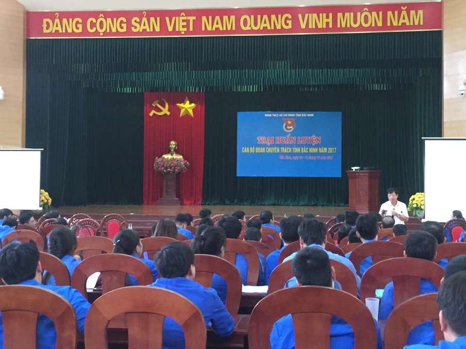 Các cán bộ đoàn tham gia trại huấn luyện 2017