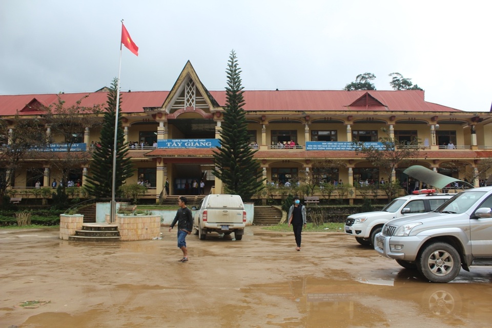 Trường THPT Tây Giang, nơi xảy ra dịch bạch hầu khiến 2 học sinh tử vong