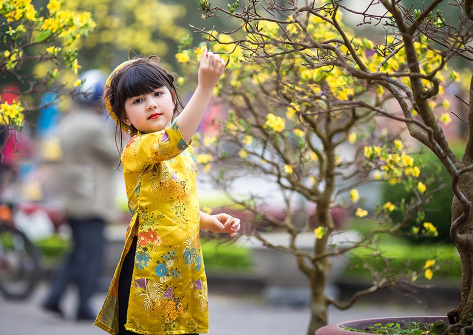 Bé gái mang hai dòng máu Việt - Đức cực kỳ đáng yêu với áo dài - 10