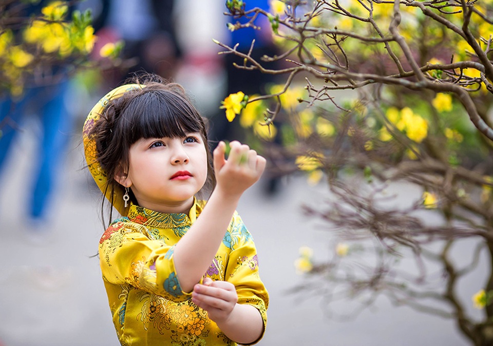 Bé gái mang hai dòng máu Việt - Đức cực kỳ đáng yêu với áo dài - 11