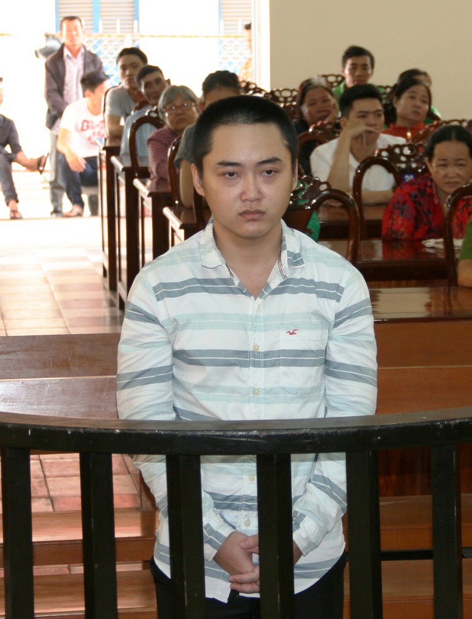 Đối tượng Võ Công Khanh tại phiên tòa sáng nay