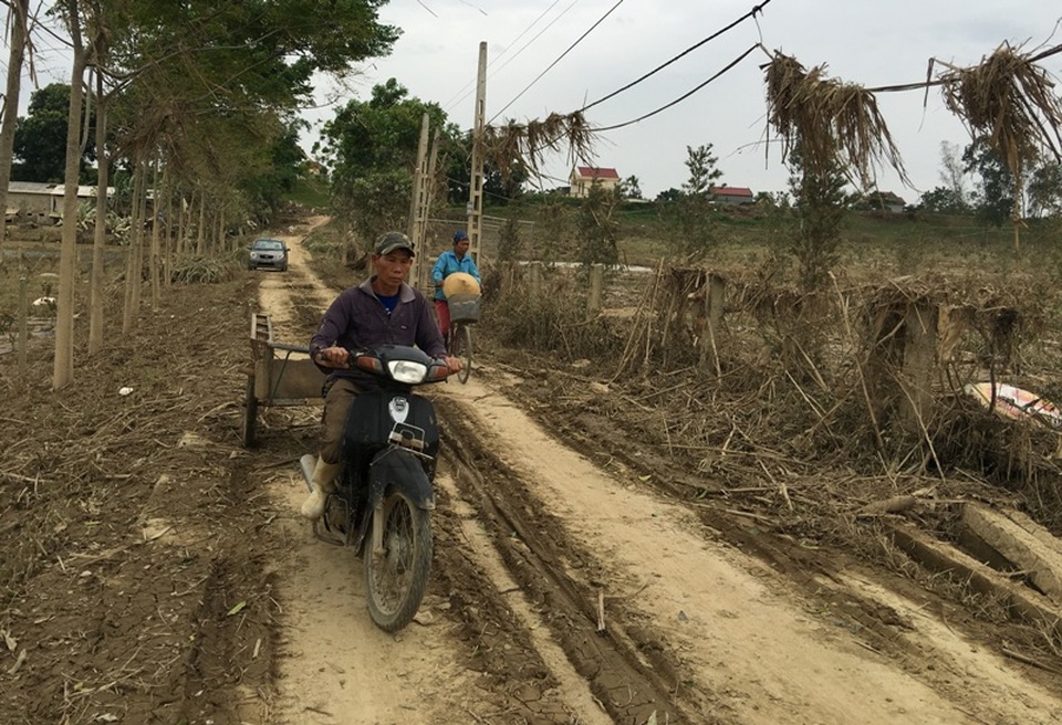 Ứa nước mắt nhìn thảm cảnh trang trại đầu tư hàng chục tỷ bị lũ nhấn chìm - 3 Chủ trang trại phải thuê hàng chục nhân công cùng với công nhân tiến hành dọn dẹp, cứu vãn những gì còn sót lại