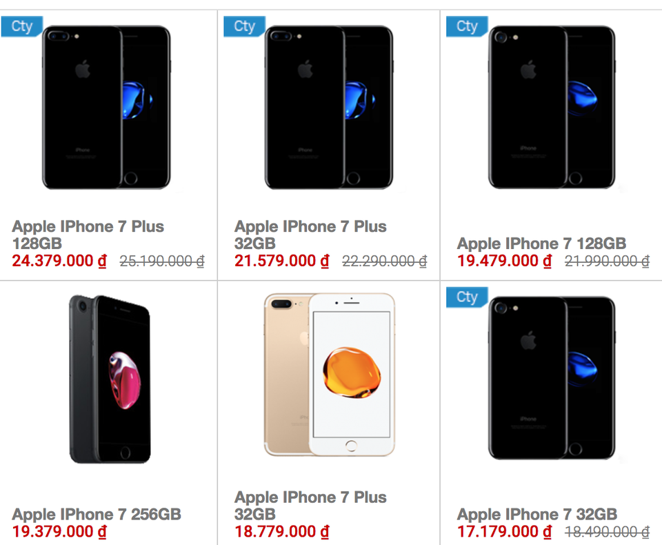 Cửa hàng lớn bé thay nhau "phá giá" iPhone vì ế ẩm - 1 Giá iPhone chính hãng của một số chuỗi bán lẻ nhỏ