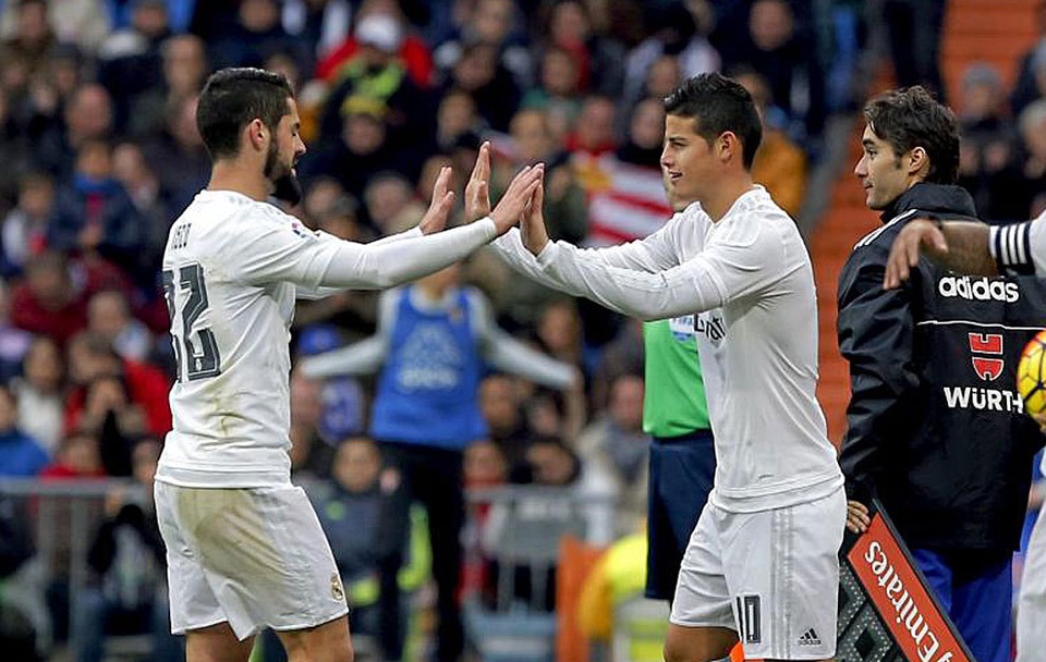 Real Madrid và băng ghế dự bị "dát vàng" - 1 James Rodriguez, Isco, những gương mặt dự bị bằng vàng của Real Madrid