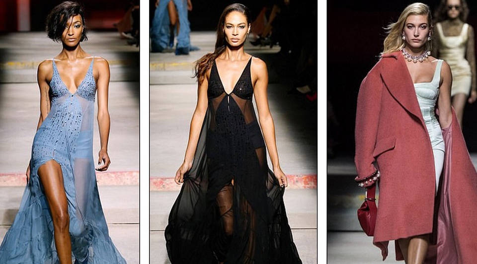 Con gái xinh đẹp 14 tuổi của siêu mẫu Kate Moss - 5
Topshop mời siêu mẫu hạng A trình diễn show của mình, từ trái sang: Jourdan Dunn, Joan Smalls và Hailey Baldwin