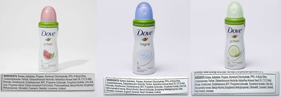 Pháp: Công bố 400 loại hóa mỹ phẩm có thành phần gây hại - 21
Khử mùi Dove có Cyclopentasiloxane và BHT