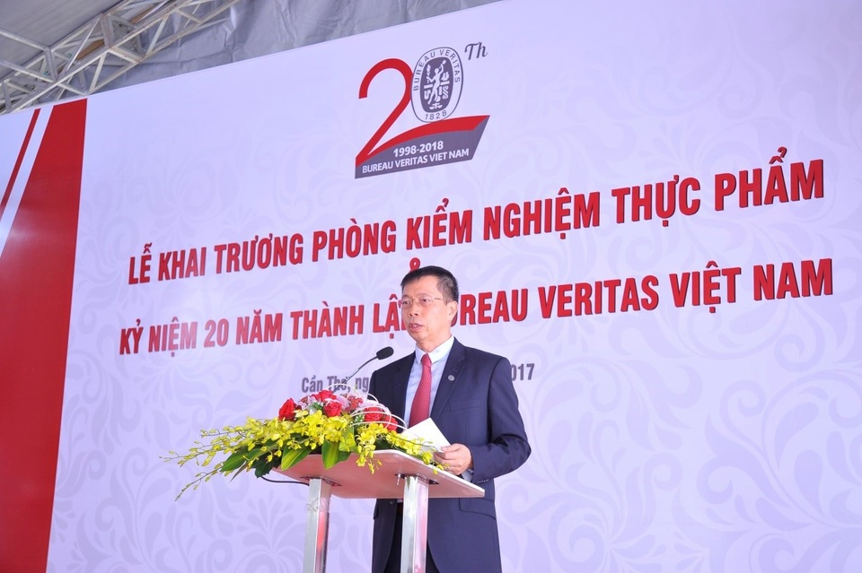 Bureau Veritas Việt Nam đầu tư phòng kiểm nghiệm thực phẩm 2 triệu euro tại Cần Thơ - 2 Ông Trịnh Tuấn Dũng - Tổng Giám đốc Bureau Veritas Việt Nam phát biểu khai mạc sự kiện.