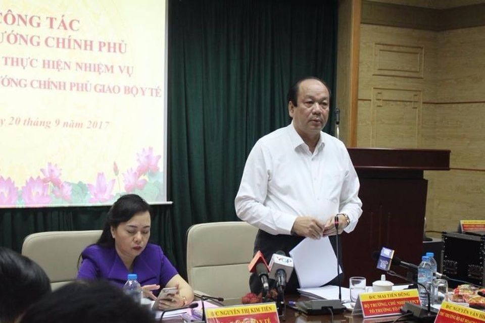 Bộ trưởng Mai Tiến Dũng: Hiệp hội Dược run không dám dự - 1 
Bộ trưởng Mai Tiến Dũng trách Hiệp hội doanh nghiệp Dược Việt Nam không đến dự cuộc làm việc với Bộ Y tế. Ảnh: Chân Luận