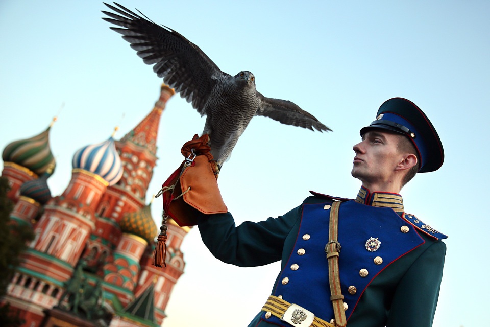 Chuyện ít biết về đội “cảnh vệ bay” bảo vệ Điện Kremlin - 2 Chim săn mồi được Điện Kremlin tuyển dụng từ những năm 1980 (Ảnh: Sputnik)