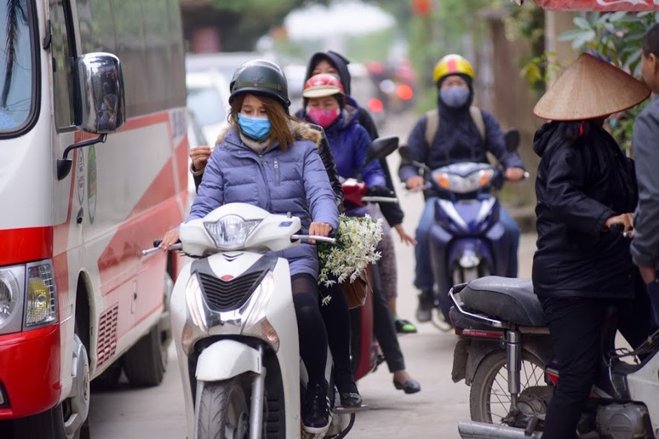 Hàng nghìn người “đổ” về chụp ảnh, vườn cúc họa mi “vỡ trận” vì tắc nghẽn - 3 Không chỉ có du khách ở Hà Nội mà nhiều người ở các tỉnh xa như Hải Dương, Hưng Yên, Thái Nguyên… cũng tìm đến vườn hoa Nhật Tân để chụp ảnh với cúc họa mi.