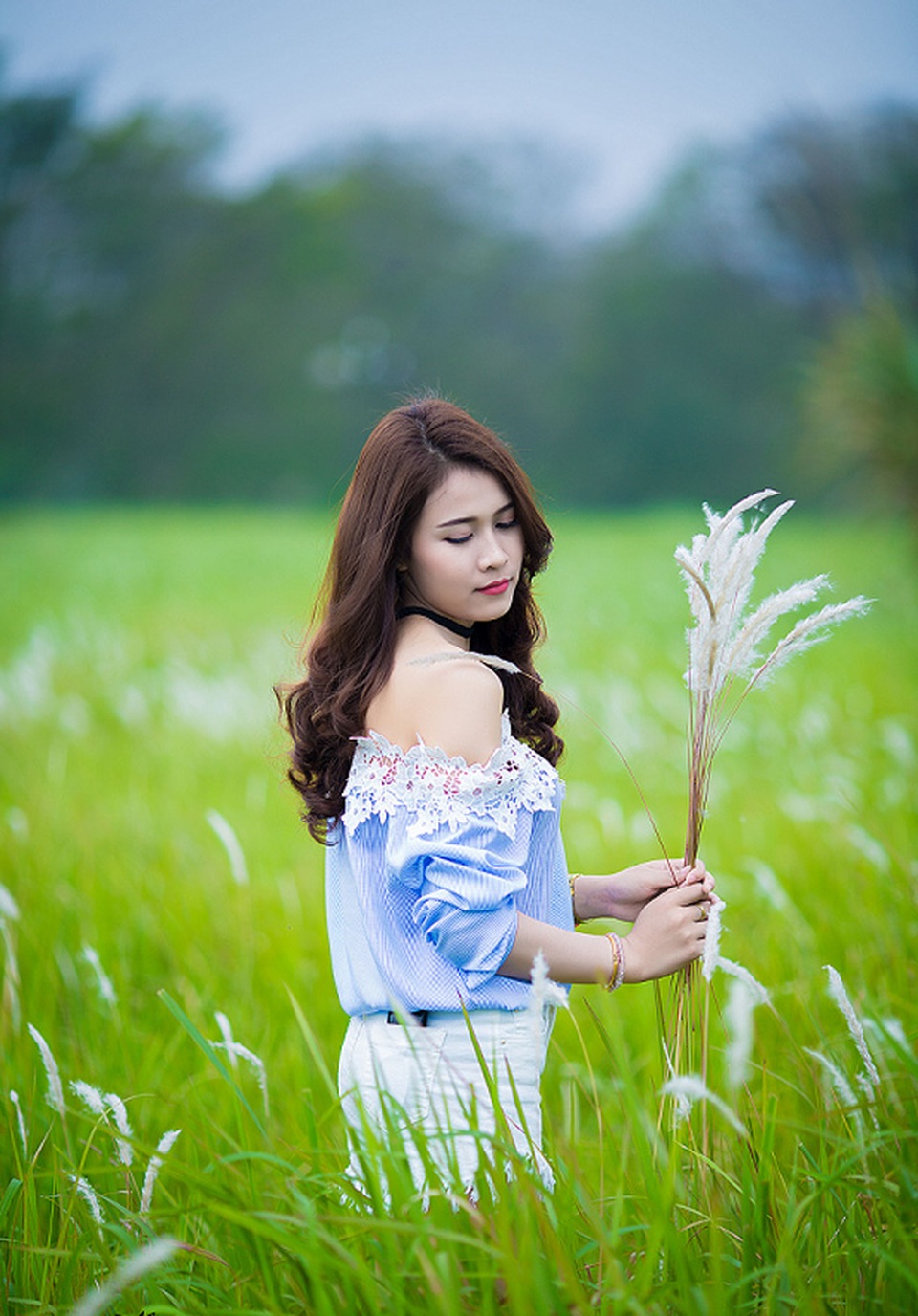 Thiếu nữ Lào khoe sắc tinh khôi giữa cánh đồng lau - 10 Thiếu nữ Lào khoe sắc tinh khôi giữa cánh đồng lau - 10