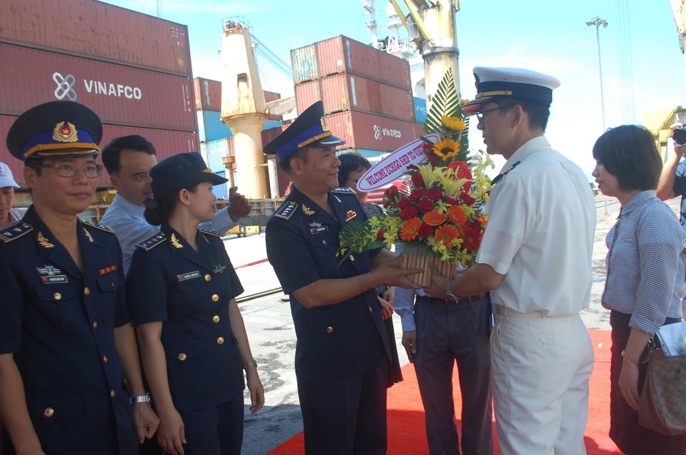 Tàu lực lượng bảo vệ bờ biển Nhật Bản thăm Đà Nẵng - 2 Lễ đón tàu được tổ chức ngay tại cảng Tiên Sa