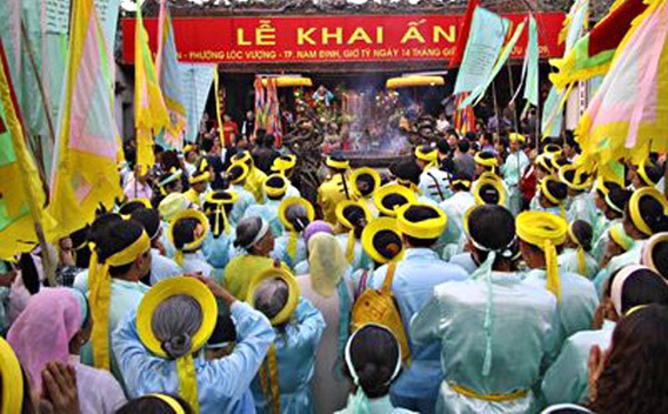 Các lễ hội Xuân không thể bỏ lỡ dịp Tết Nguyên đán - 4 Khai ấn là nét đẹp trong văn hóa Việt.