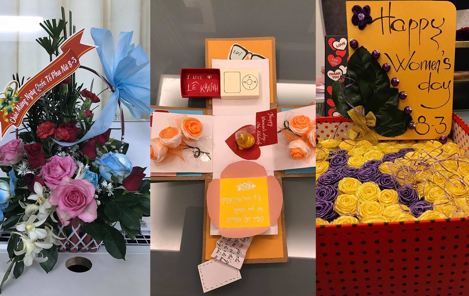 Diễn viên Lê Khánh khoe niềm vui hạnh phúc với món quà đặc biệt mà các fan dành cho mình. Cô viết: “Niềm vui của ngày 8/3 bên cạnh các tình yêu thật dễ thương. Chị cám ơn các em nhiều lắm nhé! Chúc cả nhà luôn vui và nhiều sức khoẻ!”