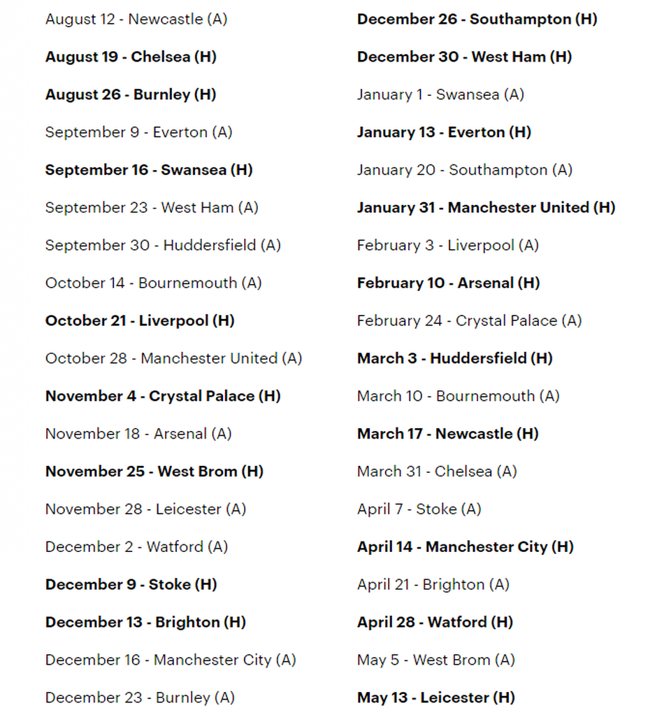 Lịch thi đấu Premier League 2017/18: MU dễ thở, Chelsea gặp khó - 6