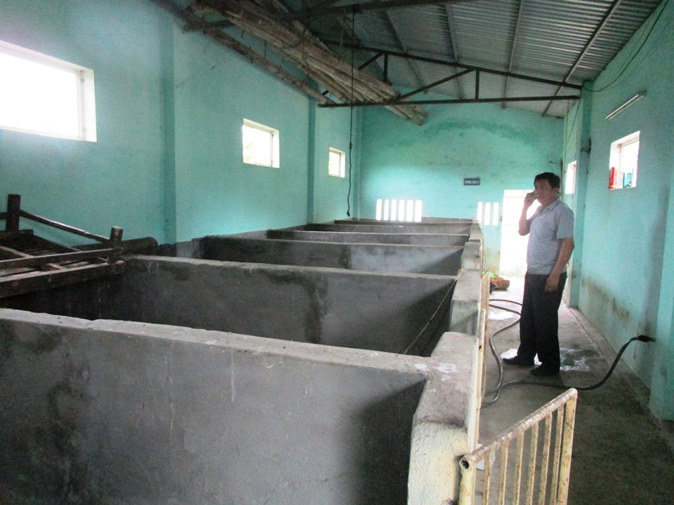 Thanh Hóa: Nhiều cơ sở giết mổ tiền tỉ bỏ hoang - 1 Cơ sở giết mổ của ông Ngân được đầu tư hàng tỉ đồng giờ bỏ không