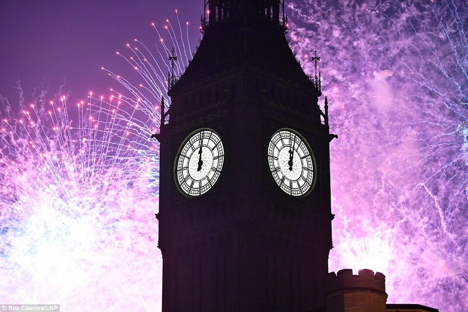 Pháo hoa rợp trời châu Âu chào đón năm mới 2017 - 4
Đồng hồ Big Ben sừng sững ở thủ đô London (Ảnh: DM)