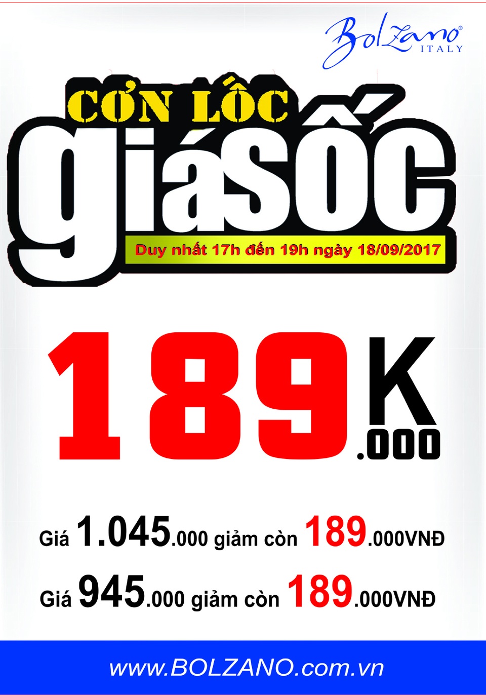 Bolzano: “Giá sốc 189K” trong khung giờ vàng mừng sinh nhật - 1 Bolzano: “Giá sốc 189K” trong khung giờ vàng mừng sinh nhật - 1