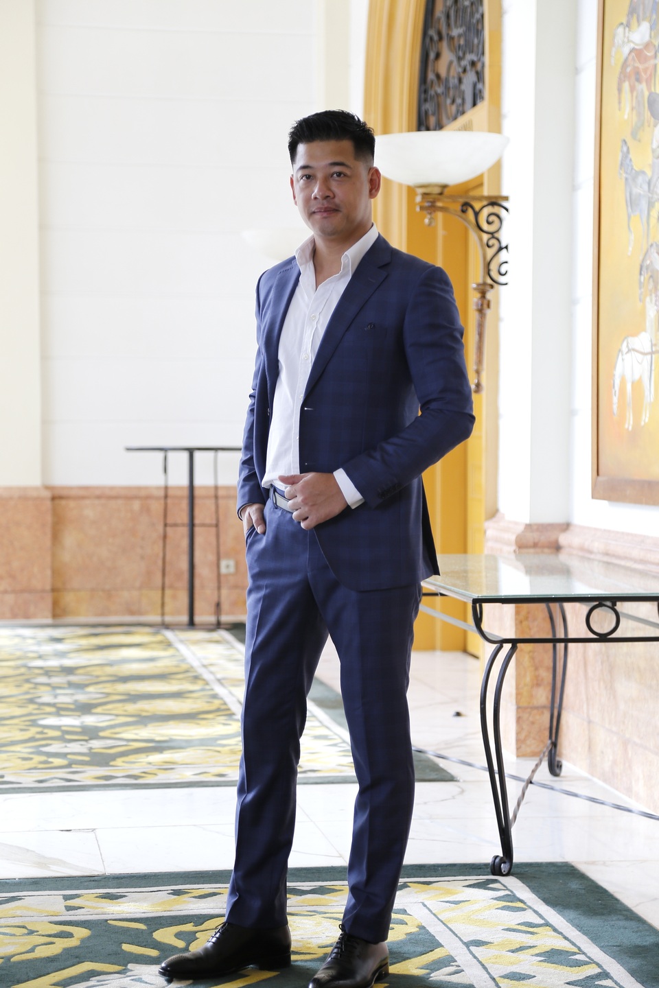 Diễn viên Hải Anh: “Vợ ghen khi tôi đóng cảnh nóng… nên tôi rất ngại” - 1 Diễn viên Hải Anh trong buổi họp báo phim Hoa cỏ may phần 3.