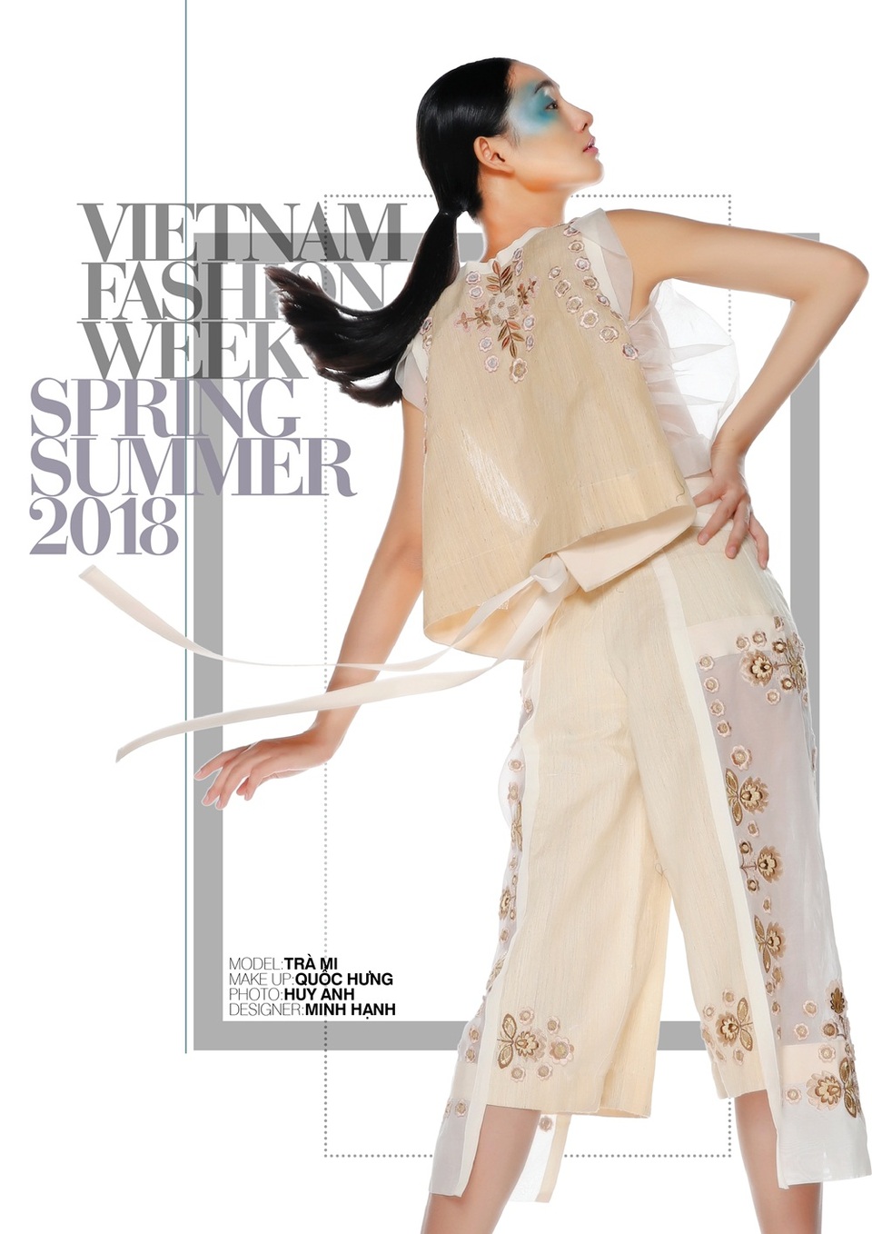 NTK Minh Hạnh giới thiệu các BST trên những chất liệu truyền thống như tơ tằm Nhật Minh, và một khám phá mới về chất liệu cho ngành thời trang Việt là vải gai Thiên Ấn, Quảng Ngãi và gai An Phước, Thanh Hóa.